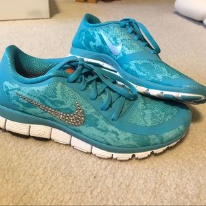 Sparkly Nike Free Shoes